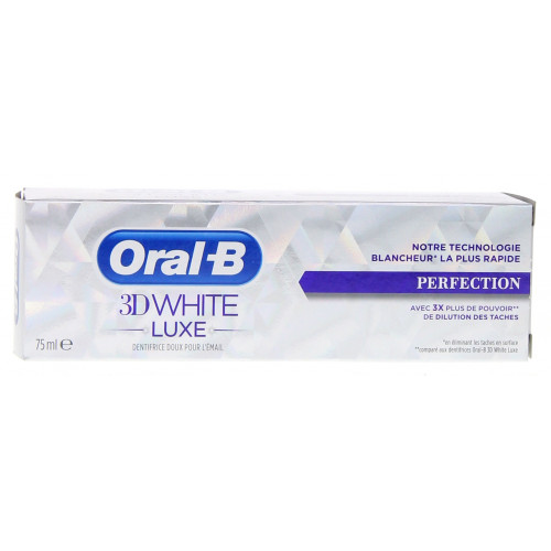 Oral B 3D White Luxe 75mL - Blancheur et éclat en une semaine