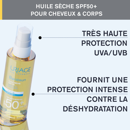 URIAGE Bariésun SPF50+ Huile Sèche 200ml - Protection et Sublimation
