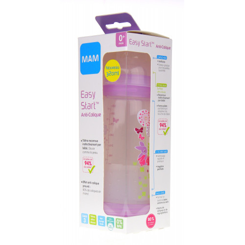 MAM Biberon Anti-Colique Easy Start 320mL - Confort et Sécurité MAM Biberon Anti-Colique Easy Start 320mL - Confort et Sécurité
