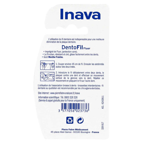 INAVA Dentofil Fluor 35m - Protection Caries, Menthe Fraîche