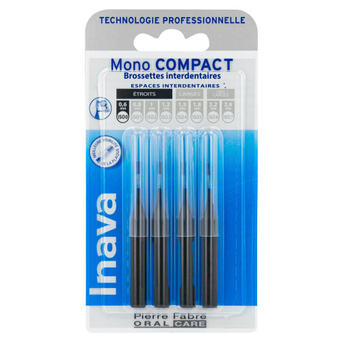 INAVA Mono Compact 0.6mm - 4 Brossettes Interdentaires