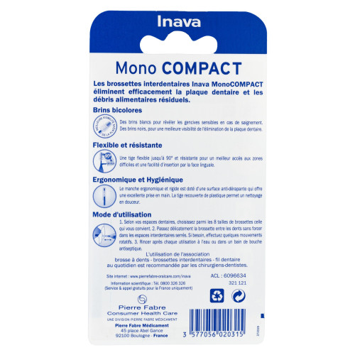 INAVA Mono Compact 0.6mm - 4 Brossettes Interdentaires