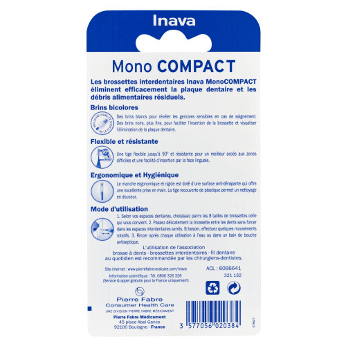 INAVA Mono Compact ISO7 Brossettes Interdentaires 4pcs
