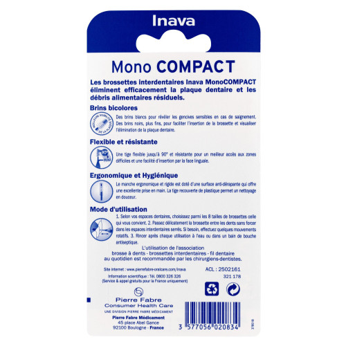 INAVA Mono Compact 6 Brossettes ISO 3 - Nettoyage Efficace