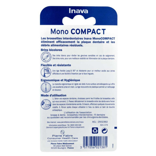 INAVA Mono Compact 6 Brossettes ISO 0 - Nettoyage Efficace