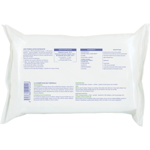 Jonzac Lingettes Dermo-Douceur Bio Bébé 40pcs - Douceur et Fraîcheur