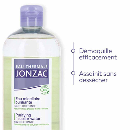 Eau Micellaire Purifiante Jonzac 500ml - Nettoie et Hydrate