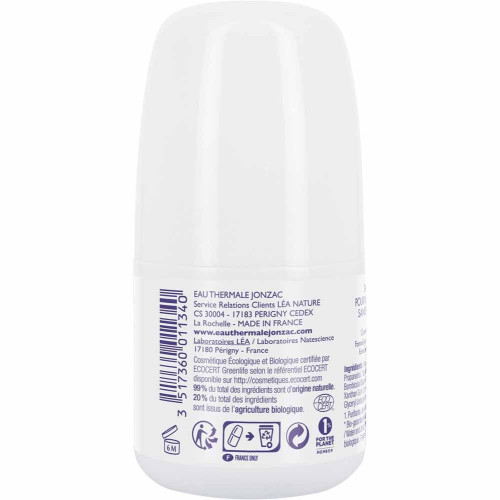 Jonzac Déo Bio Hypoallergénique 50ml - Doux, Peaux Sensibles