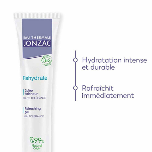 Jonzac REhydrate Gelée Fraîcheur Bio 50ml - Hydratation 24h, Peau Éclatante