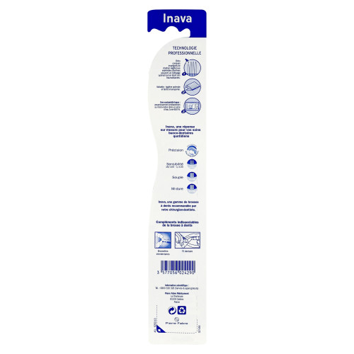 INAVA Brosse à Dents Total Black - Blanchissante et Douce