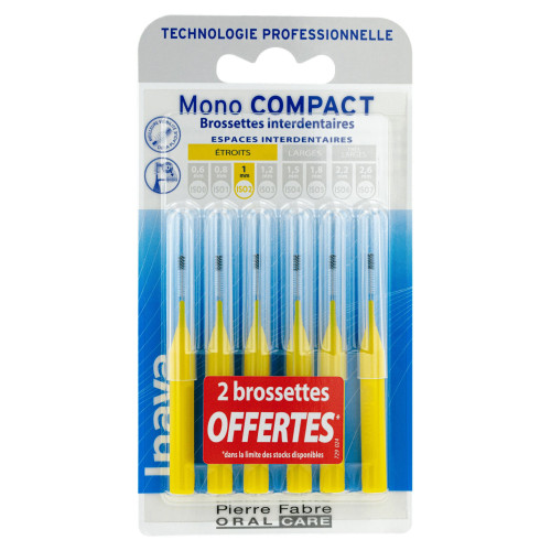 INAVA Mono Compact 6 Brossettes ISO 2 - Hygiène Dentaire Optimale