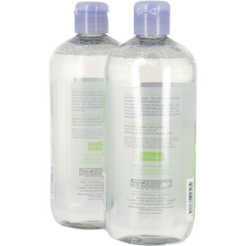 Jonzac Pure Eau Micellaire Purifiante 2x500ml - Nettoie et Hydrate