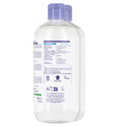 Jonzac REhydrate Eau Micellaire 2x500ml - Hydratation et Pureté