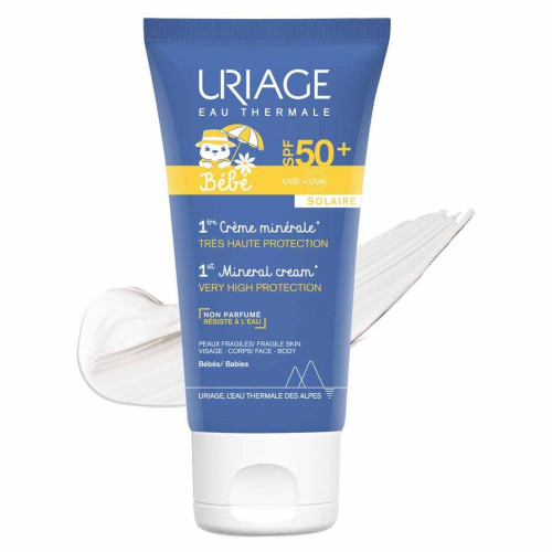 URIAGE Bébé 1ère Crème Minérale SPF50+ 50ml - Protection Ultrasensible