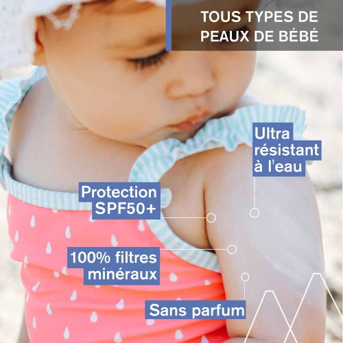 URIAGE Bébé 1ère Crème Minérale SPF50+ 50ml - Protection Ultrasensible
