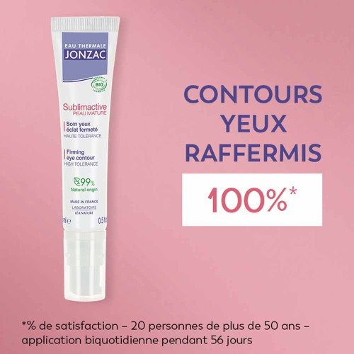 Jonzac Soin Yeux Éclat Fermeté Bio 15ml - Redensifie et Illumine
