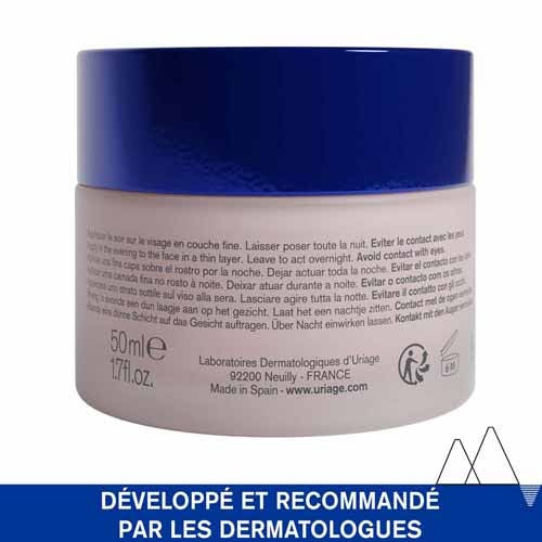 Uriage Age Absolu Masque Nuit Redensifiant 50mL - Lisse Rides, Repulpe