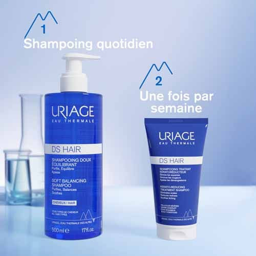 Uriage DS Hair Shampoing 150ml - Apaise et Purifie le Cuir Chevelu