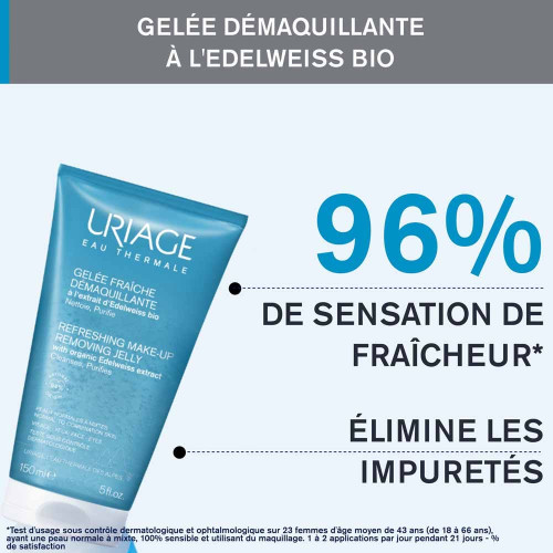 URIAGE Gelée Fraiche Démaquillante 150ml - Purifie et Démaquille