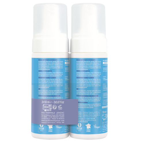 Jonzac Mousse Nettoyante Bio 2x150ml Pureté et Douceur Peau Sensible