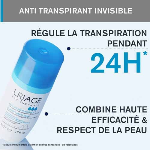 Uriage Déodorant Puissance 3 50ml Protection Peaux Sensibles Pharma360