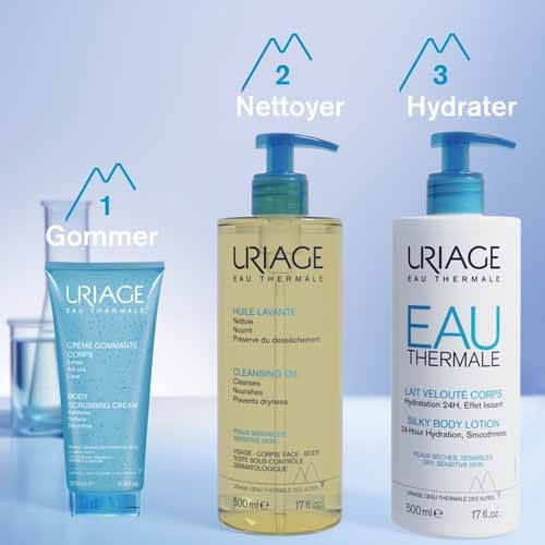 Uriage Crème Gommante Corps 200 ml Exfoliation Douce Peaux Sensibles