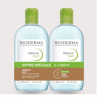 BIODERMA SEBIUM H2O Duo 500ml - Purifie et Nettoie Peaux Grasses