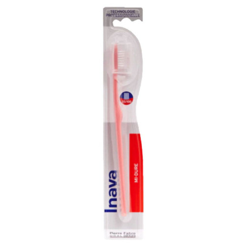 INAVA Brosse à Dents Mi-Dure 25/100 - Hygiène Quotidienne
