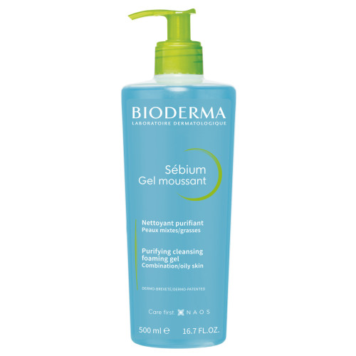 BIODERMA Sébium Gel Moussant 500ml - Nettoyage Profond sur