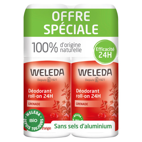 Weleda Déodorant Grenade 24H 2x50ml - Protection Naturelle