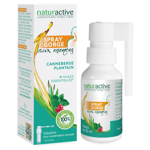 Naturactive Spray Gorge 20ml - Confort gorge, Huiles essentielles