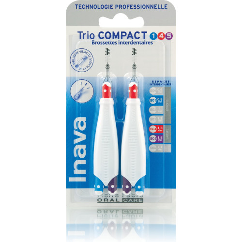 INAVA Trio Compact Brossettes Interdentaires 3pcs - Nettoyage Profond