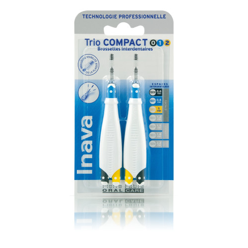 INAVA Trio Compact 6 Brossettes - Nettoyage Profond Dents