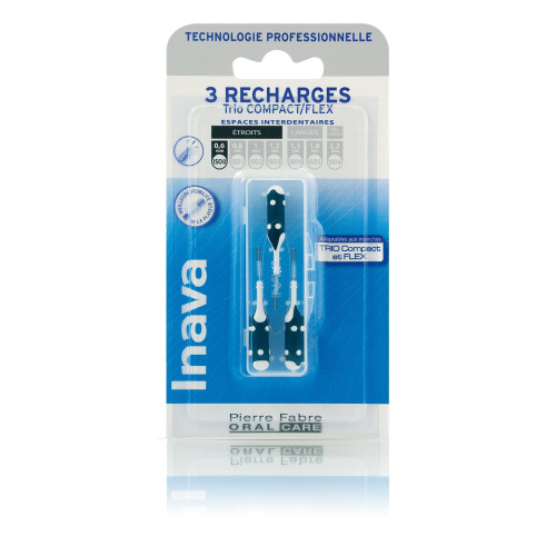 INAVA Trio Compact Flex 3 Brossettes - Nettoyage Profond