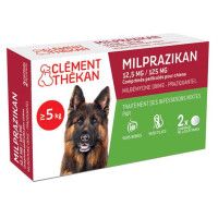 CLEMENT THEKAN Milprazikan Chiens 5kg+ 2 Comprimés - Antiparasitaire