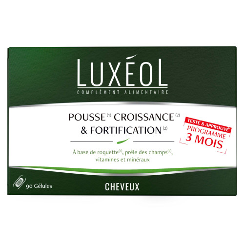 Luxeol Pousse Croissance 90 Gélules - Cheveux Forts et Sains