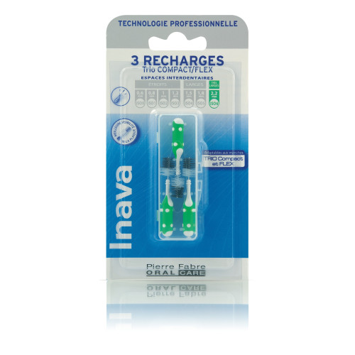 INAVA Trio Brossettes Recharges 3 - Nettoyage Doux et Efficace