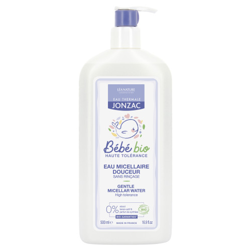 Eau Micellaire Douceur Bio JONZAC Bébé 500ml - Nettoie et Protège