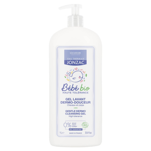 JONZAC Bébé Gel Dermo-Douceur Bio 1L - Douceur et Protection Optimale