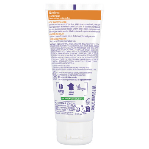 Jonzac Nutritive Crème Mains 50ml - Protection et Nutrition Intense