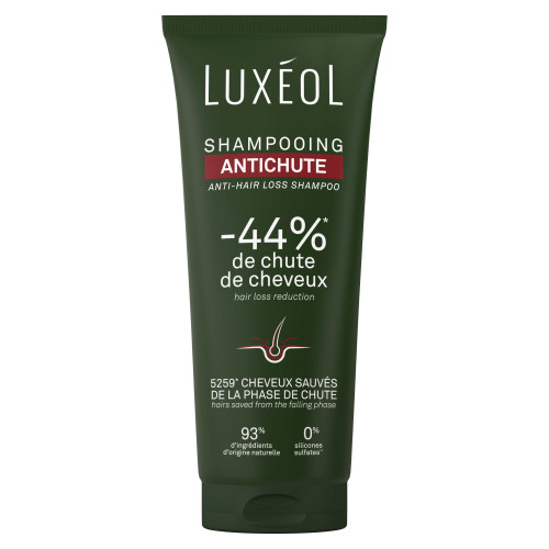 LUXEOL Shampoing Antichute 200ml - Réduit Chute, Volume, Brillance