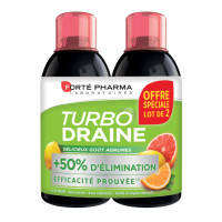 FORTE PHARMA Turbodraine Agrumes 2x500ml - Elimination Eau et Calories