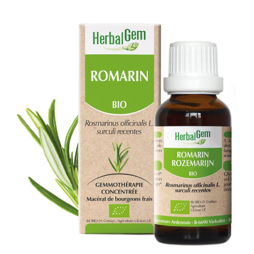 HerbalGem Romarin Bio 30ml - Anti-âge et Protecteur Hépatique