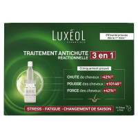 Luxeol Chute de Cheveux 2en1 14 Fioles - Stoppe Perte