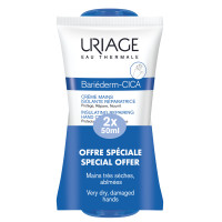 URIAGE Bariéderm Cica Crème Mains 2x50ml - Soin Réparateur Intense