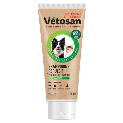 CLEMENT THEKAN Vétosan Shampooing 200ml - Antiparasitaire Chiens Chats