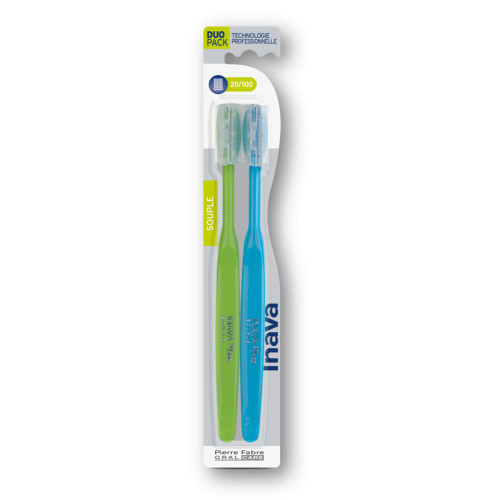 INAVA SOUPLE Brosse à Dents Lot de 2 - Douceur Quotidienne