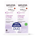 Weleda Crème Change Bébé Mauve Blanche 2x75ml - Apaise et Protège