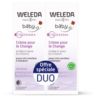 Weleda Crème Change Bébé Mauve Blanche 2x75ml - Apaise et Protège