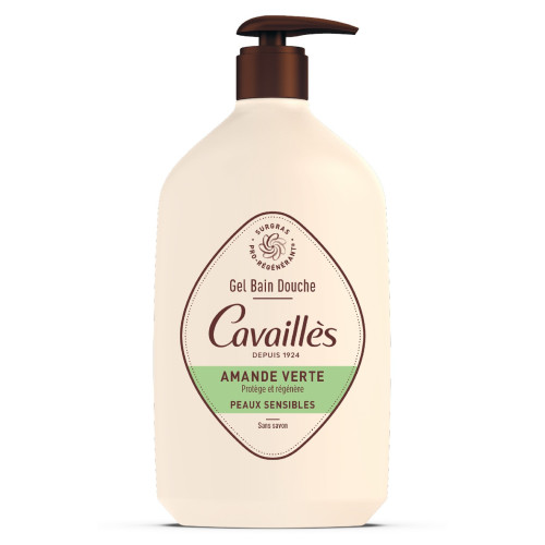 Rogé Cavaillès Gel Bain Douche Amande Verte 1L - Peau Sensible